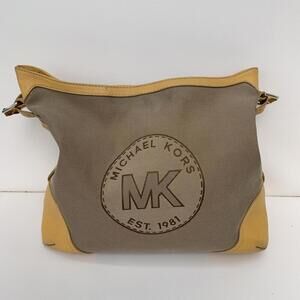 Michael Kors Brown & Tan Purse Shoulder Bag Est 1981 Medium Sized